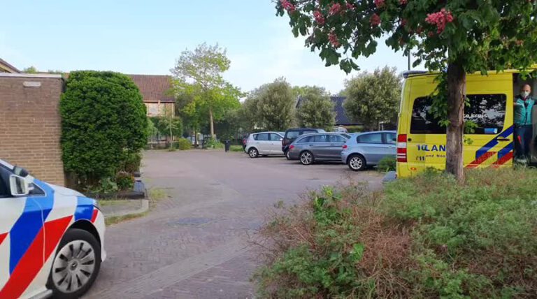 Verwarde man schreeuwt op straat over vermoord kind in woning Baetenburg Heiloo (VIDEO)