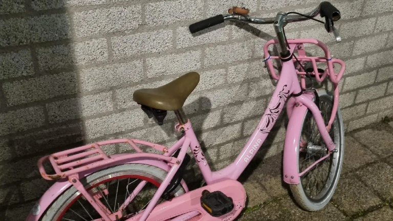 Politie van Alkmaar pakt roze meisjesfiets af van 17-jarige jongen, eigenaar gezocht